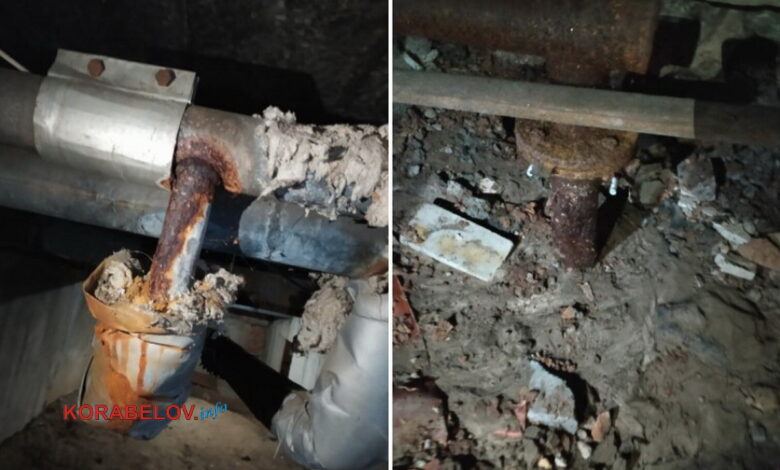 Теплосеть в подвале Николаевскрого лицея №40