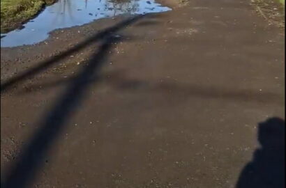 дорога возле остановки Кульбакинский поворот