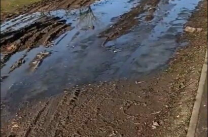 дорога возле остановки Кульбакинский поворот