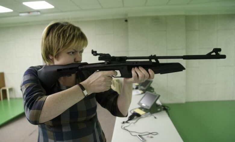 стрельба из пневматической винтовки