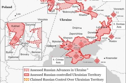 Обновленная карта боевых действий