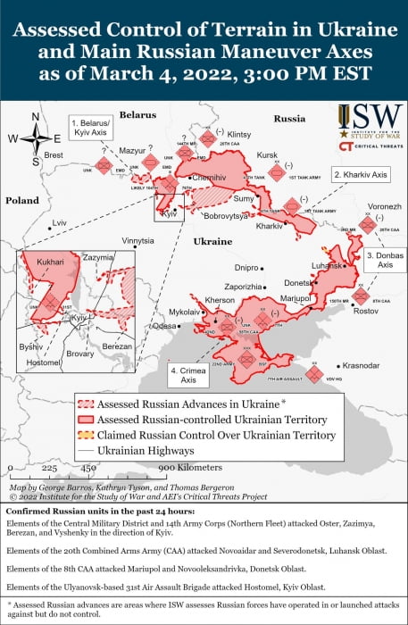 Киев карта боевых действий