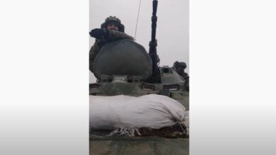 Остановлена колонна с техникой российских оккупантов