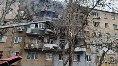 разрушенный российскими оккупантами дом