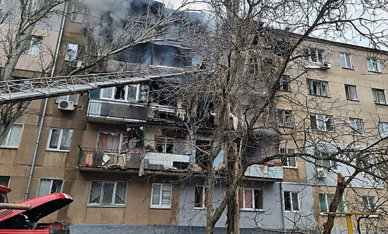 разрушенный российскими оккупантами дом