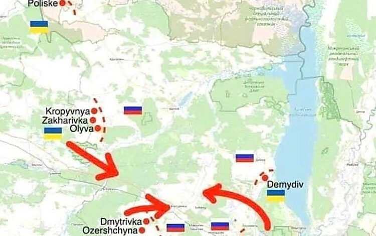российские оккуранты попали в окружение (карта)