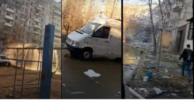последствия артобстрела российскими оккупантами в Корабельном районе г. Николаева