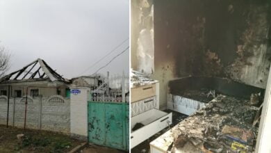 выгоревший дом в Широкой Балке