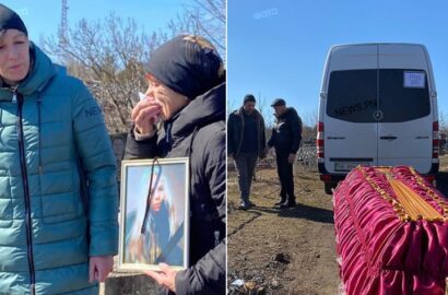 похороны 17-летней девушки, погибшей от российского артобстрела