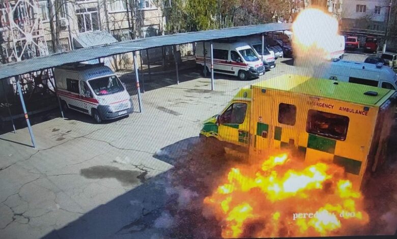 взрыв на территории детской больницы