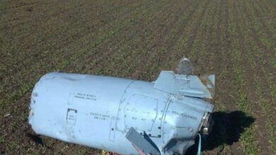 обломок российской ракеты, сбитой над Николаевщиной