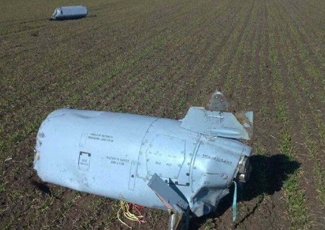 обломок российской ракеты, сбитой над Николаевщиной