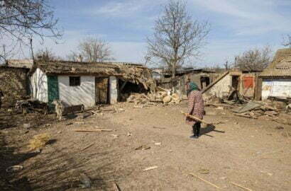разрушения в селе Шевченково