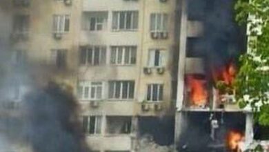 ракетный удар по жилому дому