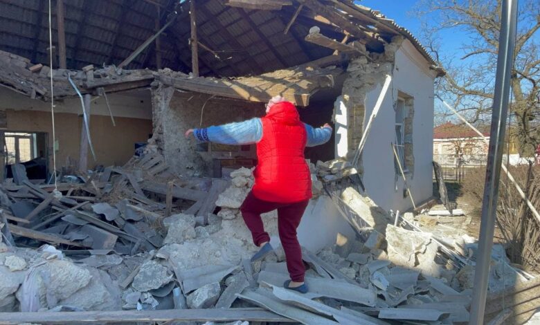 разрушенное здание Лимановского сельсовета