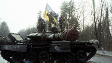 трофейний танк українських воїнів