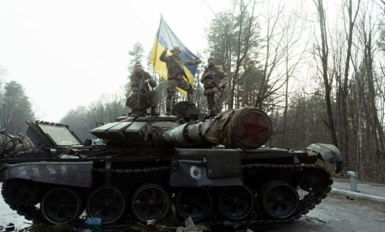 трофейний танк українських воїнів