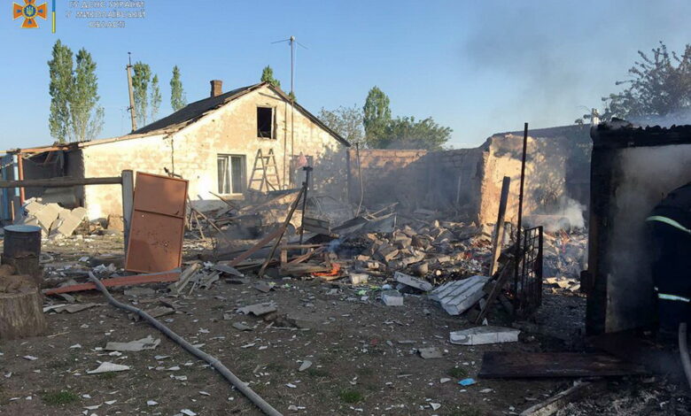 Пожежа в Шевченково через обстріли з боку рф (травень 2022 р.)