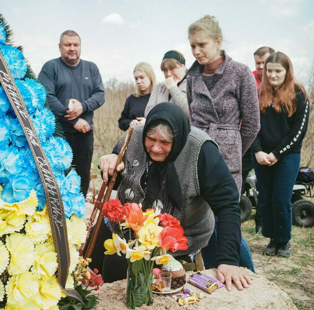 похороны после оккупации в с. Шевченково