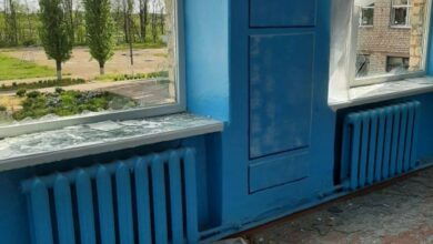 обстрелянная рашистами школа в Шевченково