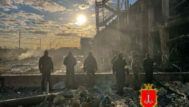 ТЦ "Ривьера" в Одессе после ракетного удара