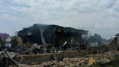 Дом после обстрелов