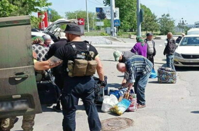 эвакуация жителей сел Галициновской ОТО