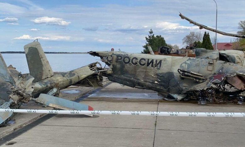 збитий російський бойовий гелікоптер