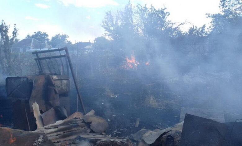 пожар - следствие обстрела рашистами