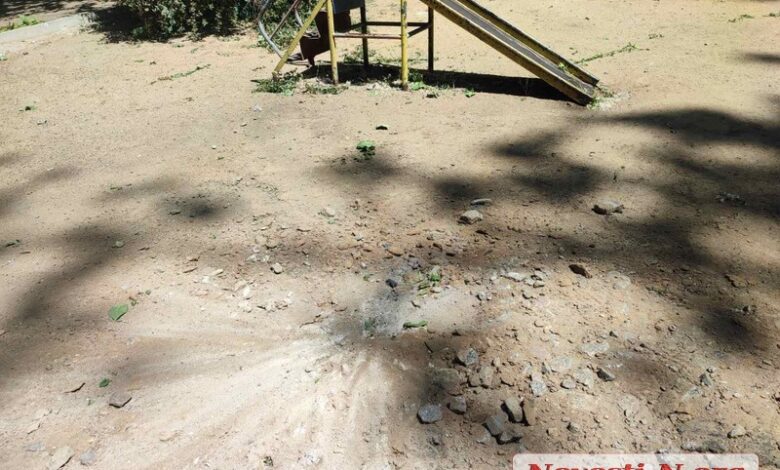снаряды взорвались прямо на детской площадке в Корабельном