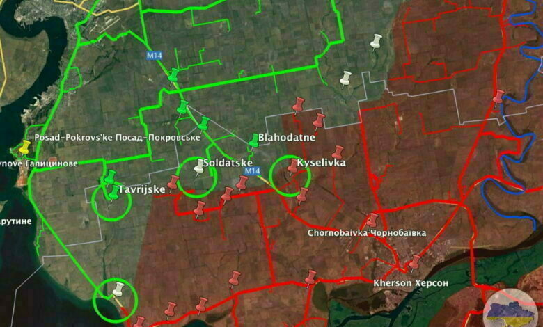 Карта наступления ВСУ