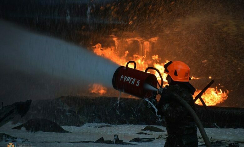 тушение пожара