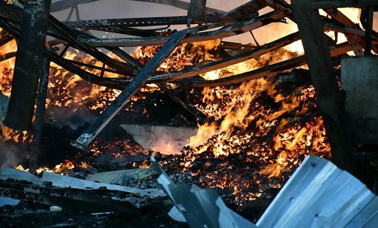 пожар при взрыве