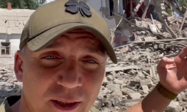 Сенкевич на месте разрушенной школы