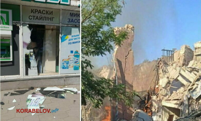 разрушения в Корабельном районе города Николаева