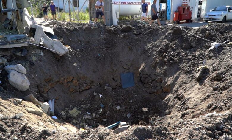 воронка от взрыва 21.07.2022