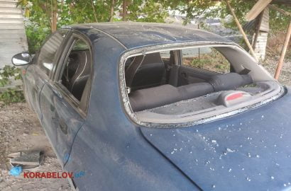 авто: обстрел стоянки в Корабельном 23.07.22