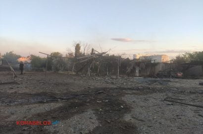 обстрел автостоянки в Корабельном 23.07.22