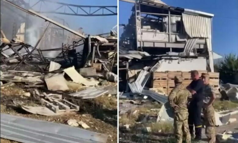 згорівший гуманітарний штаб