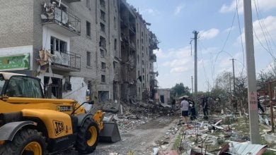 война: разрушенная пятиэтажка в Вознесенске