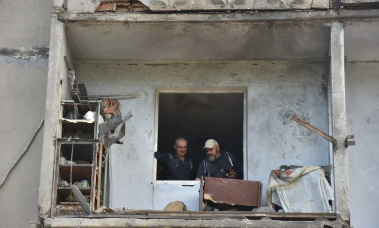 Будинок на вул. Янтарній після обстрілу