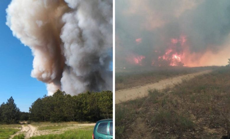 Кинбурская коса, пожар, обстрел