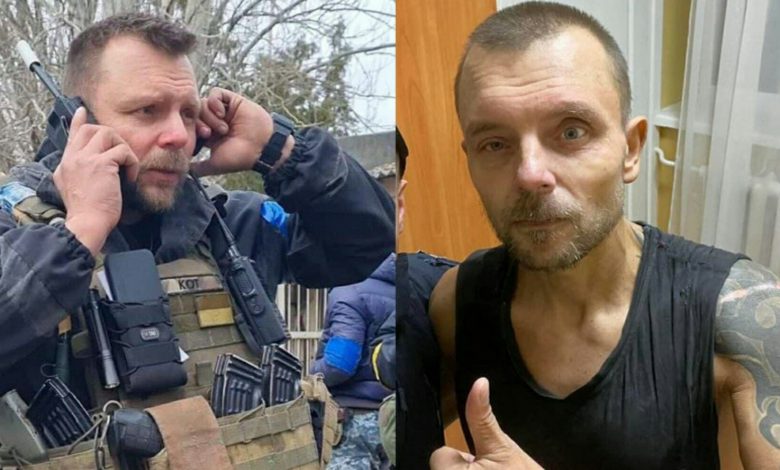 Начальник патрульной полиции Мариуполя Михаил Вершинин до и после плена