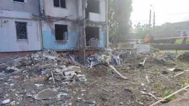 Дом на ул. Янтарной после обстрела рашистами