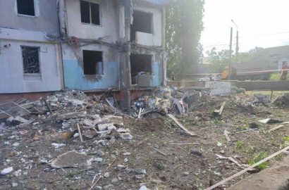 Дом на ул. Янтарной после обстрела рашистами