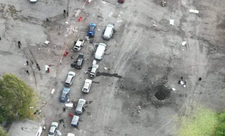 вражеский удар по мирной колонне в Запорожье