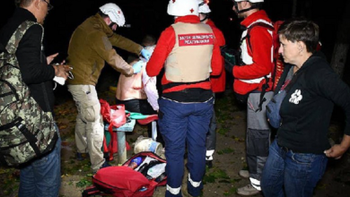 пострадавший от обстрела