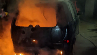 сгоревший автомобиль