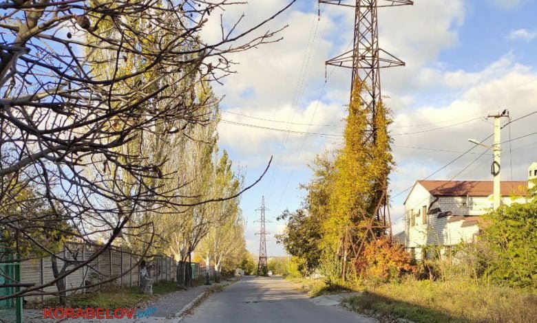 Электроопоры в Корабельном районе Николаева