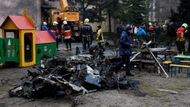 разбившийся вертолёт